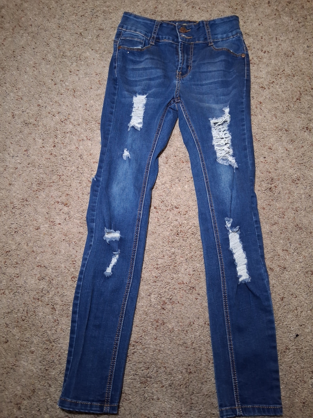 J. Jeans Distressed Skinny Jeans in Blue Size 5 For Woman